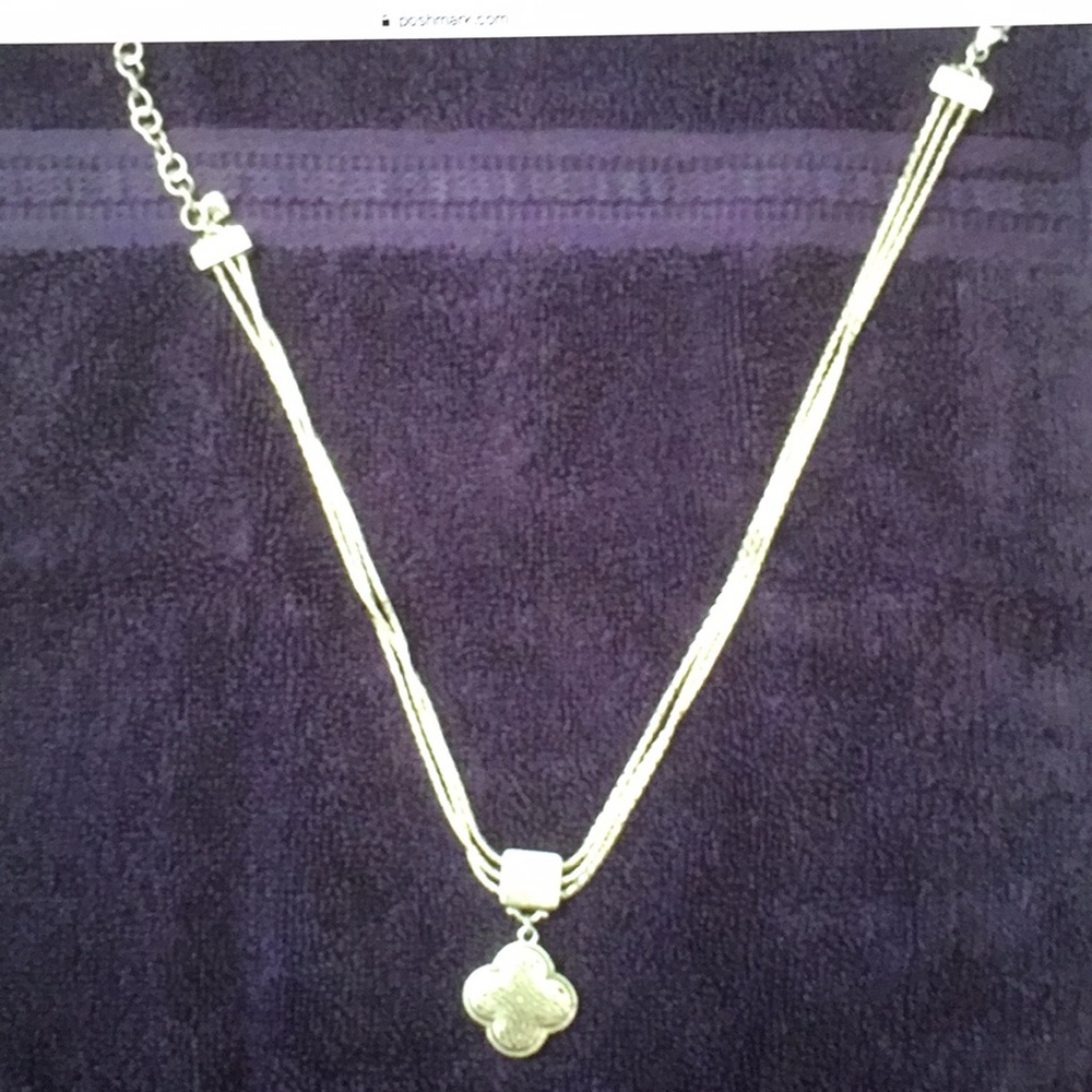 Brighten Retired Cross Triple Chain Necklace.